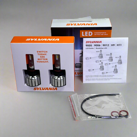 SYLVANIA (2 PACK)LED Fog & Powersports Bulb 12.8V DC 6000K Cool White 9005SL.BX2