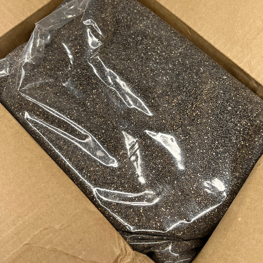 WOODLAND Organic Black Chia Seed Oval Shaped Edible 10 Lbs Brown BB 05/29