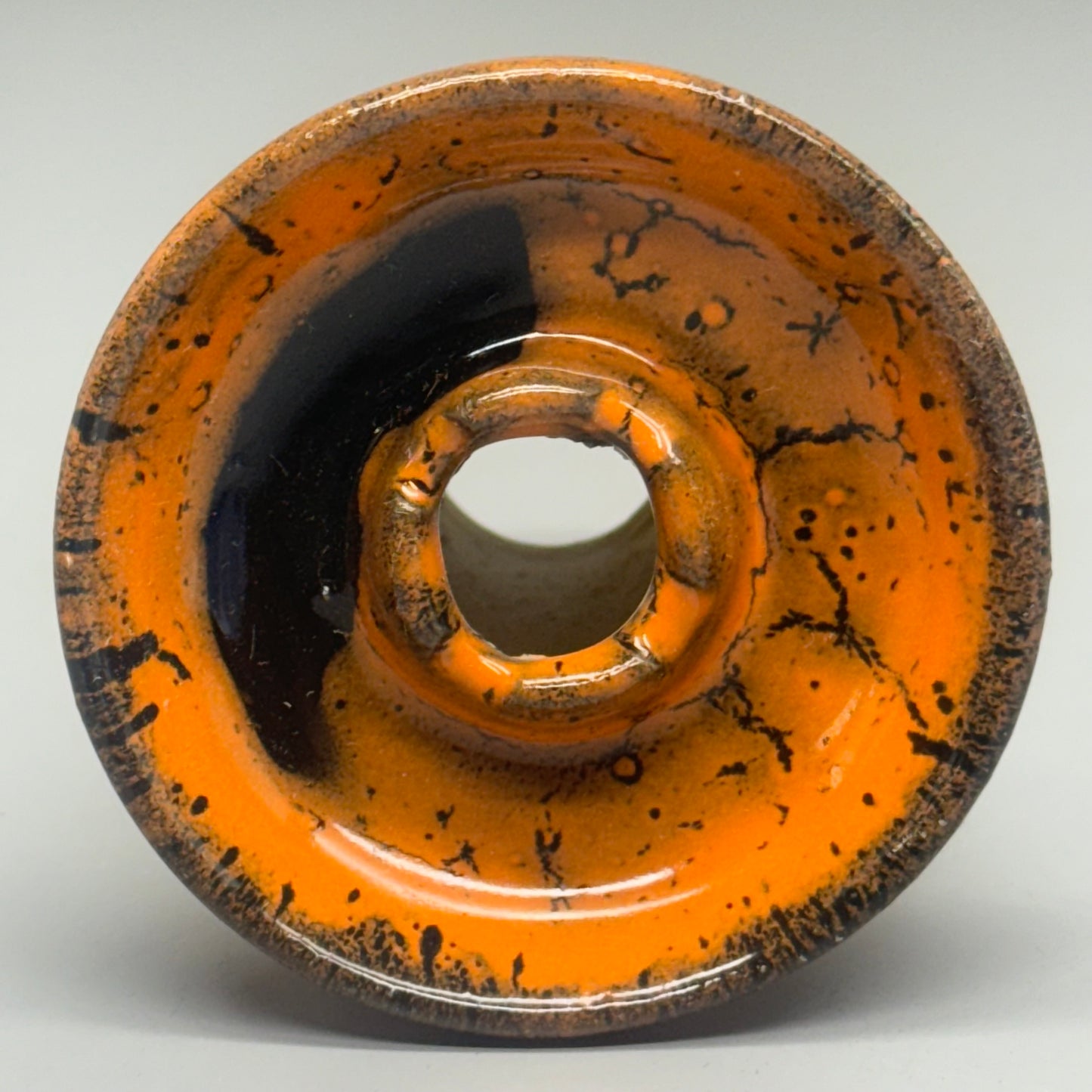 Mini Rook Bowl 2 Pack Size 4” L x 3” W Ceramic Orange/Black