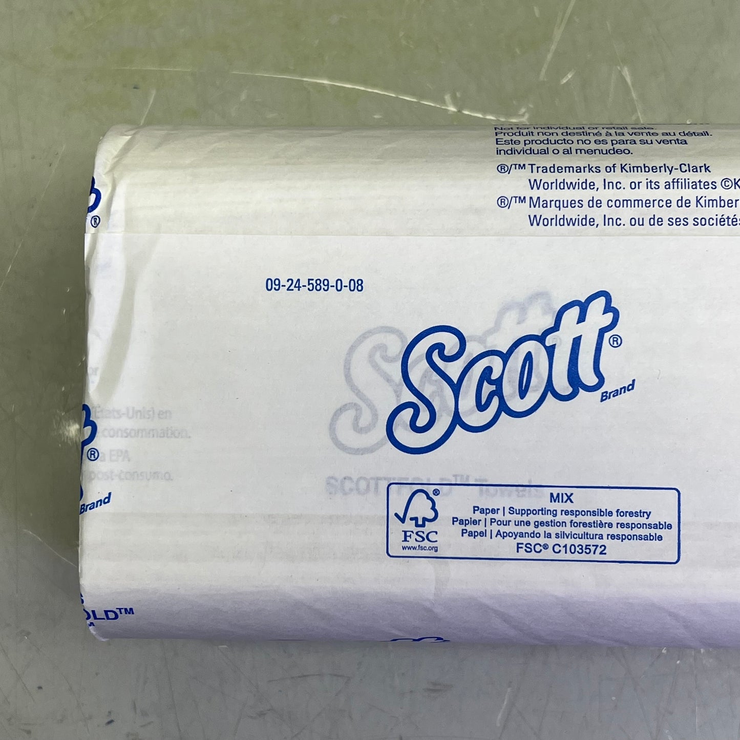 SCOTT (CASE of 4,375 Sheets) Bulk Essential Multifold Paper Towels White 45957