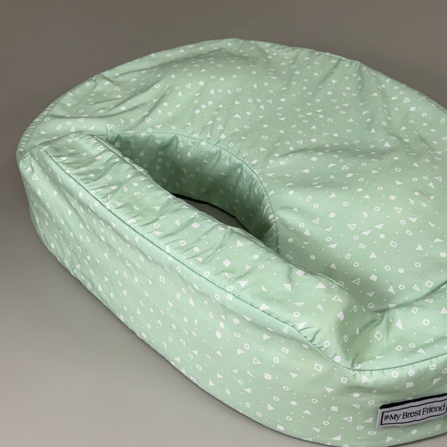 ZA@ MY BREAST FRIEND Original Side Pocket Nursing Pillow Support Mint Green 22" x 15"