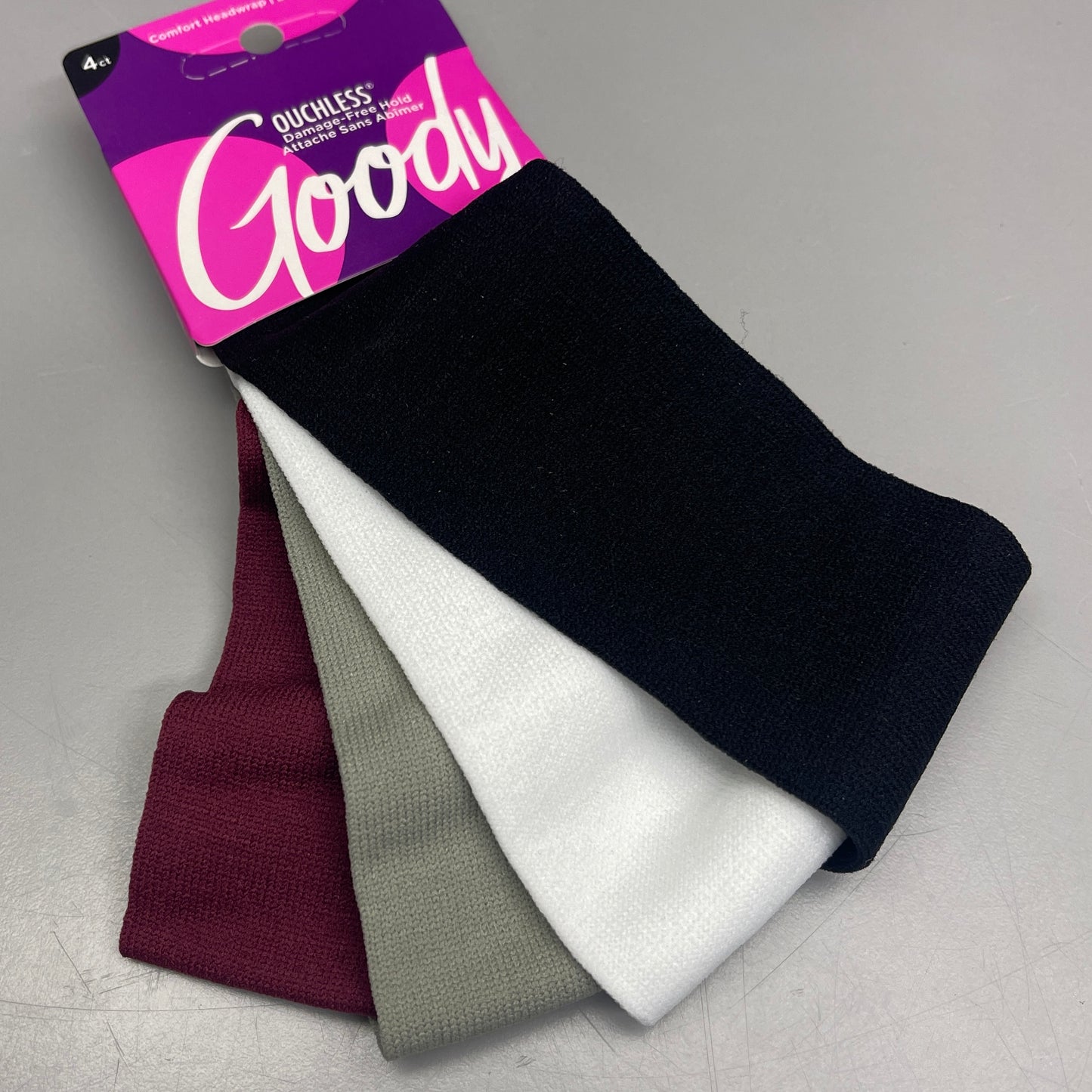 GOODY 3 Sets of 4! Comfort Headwraps Ouchless Damage-Free Hold 3000582 (New)