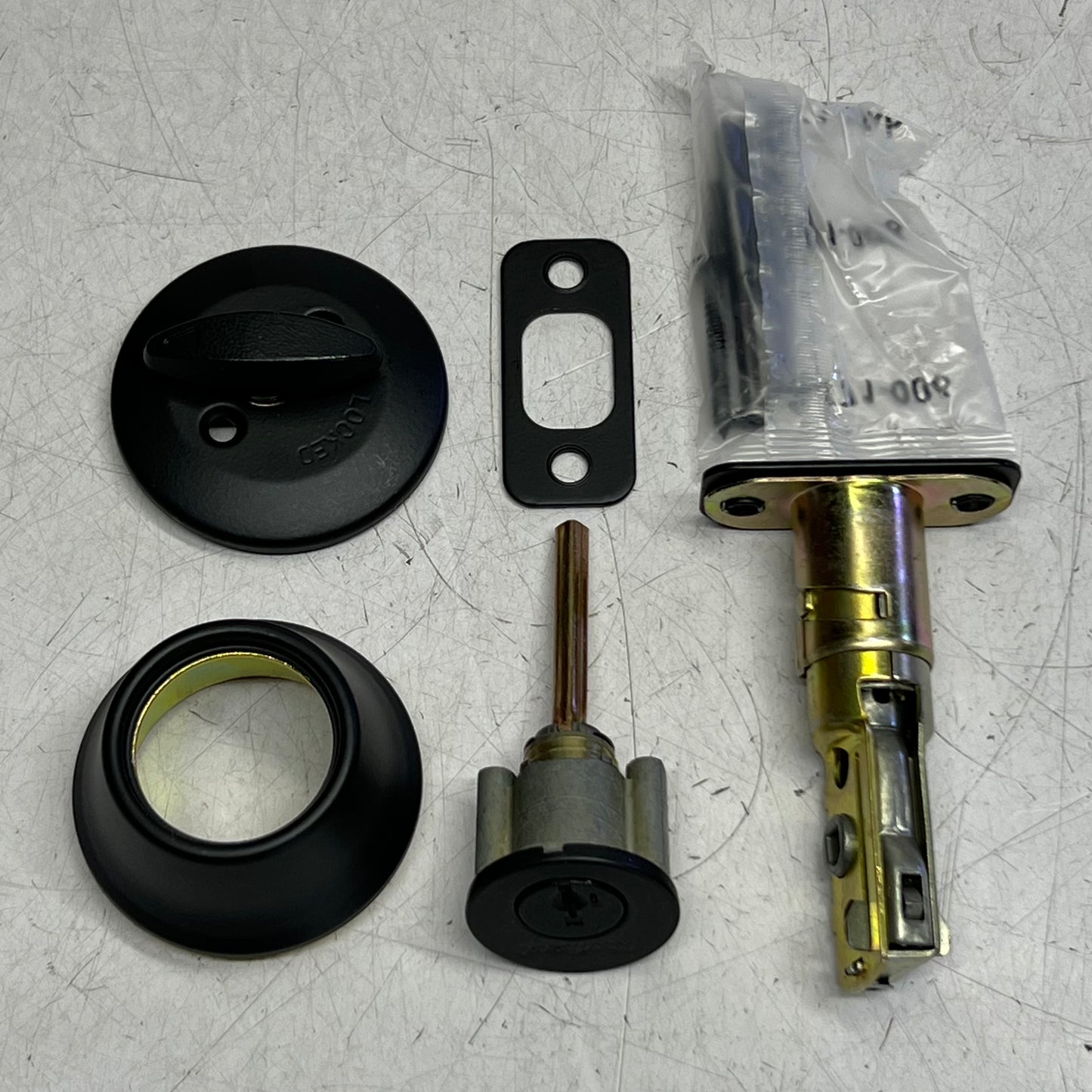 KWIKSET 660-514 Smt Rcal Single Cyl Deadbolt, Matte Black 96600-773