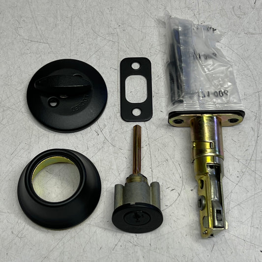 KWIKSET 660-514 Smt Rcal Single Cyl Deadbolt, Matte Black 96600-773