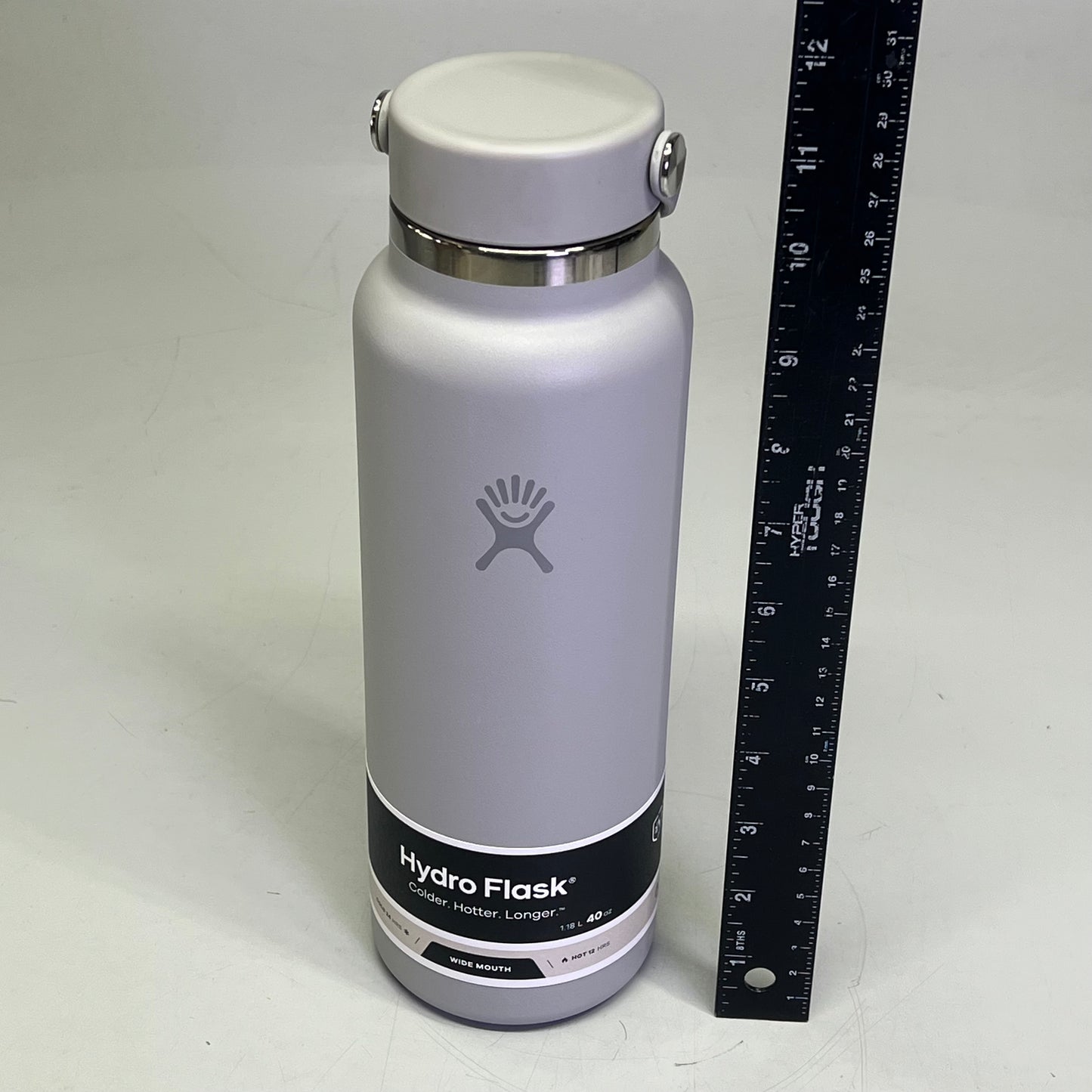 HYDROFLASK Stainless Steel Insulated Wide Mouth Water Bottle 40oz Birch
