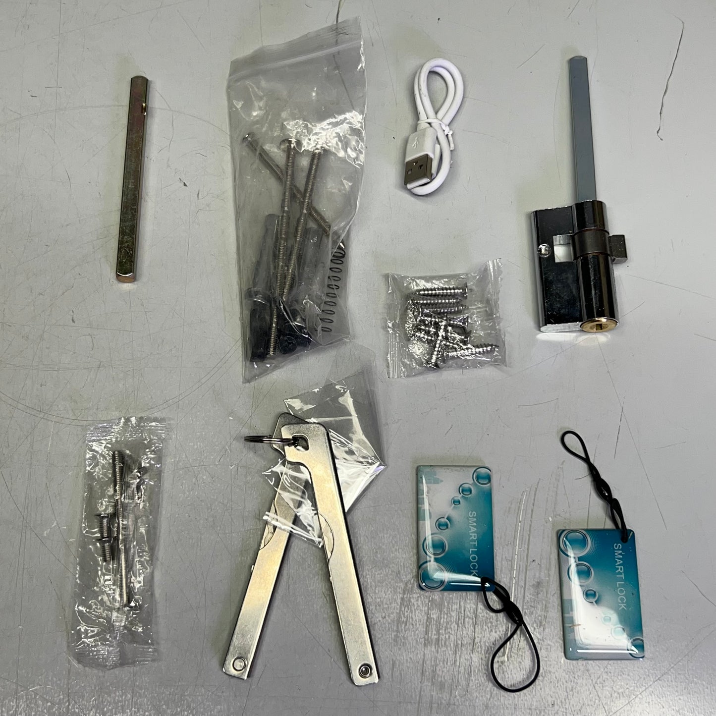 LOCK SYSTEM Smart Door Lock Face Recognition Plus 16.14x2.95in Black QQ05 (New Other)