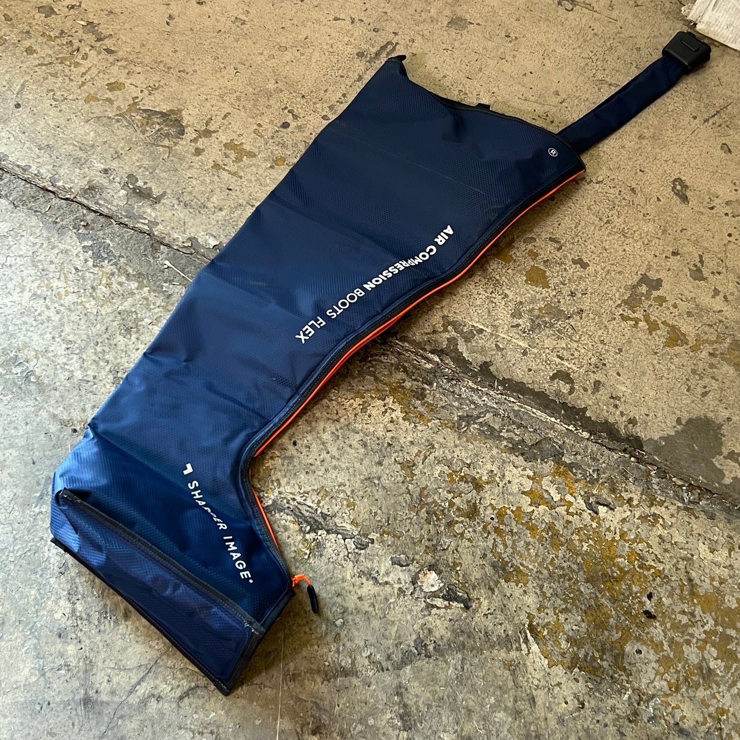 SHARPER IMAGE Air Compression Boots Flex Leg Recovery System Large Navy (New Other, A Little Dirty)