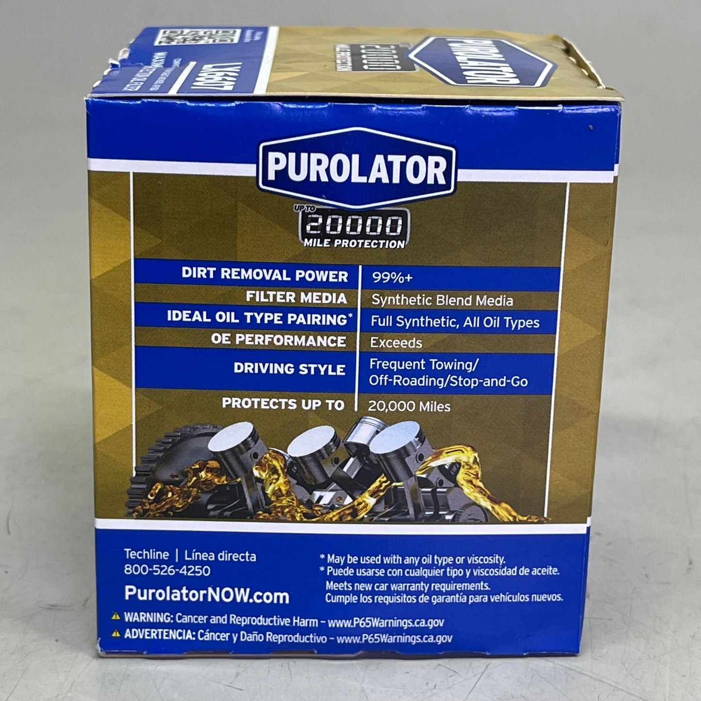 PUROLATOR (6 PACK) Maximum Protection Oil Filter 20000 Miles LX6607