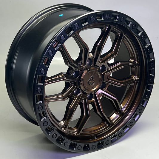 ARENA WHEEL Battle Wheel 20" x 9", Stud Circle: 6 x 139.7 Smoke Bronze Center Satin Black Lip A109