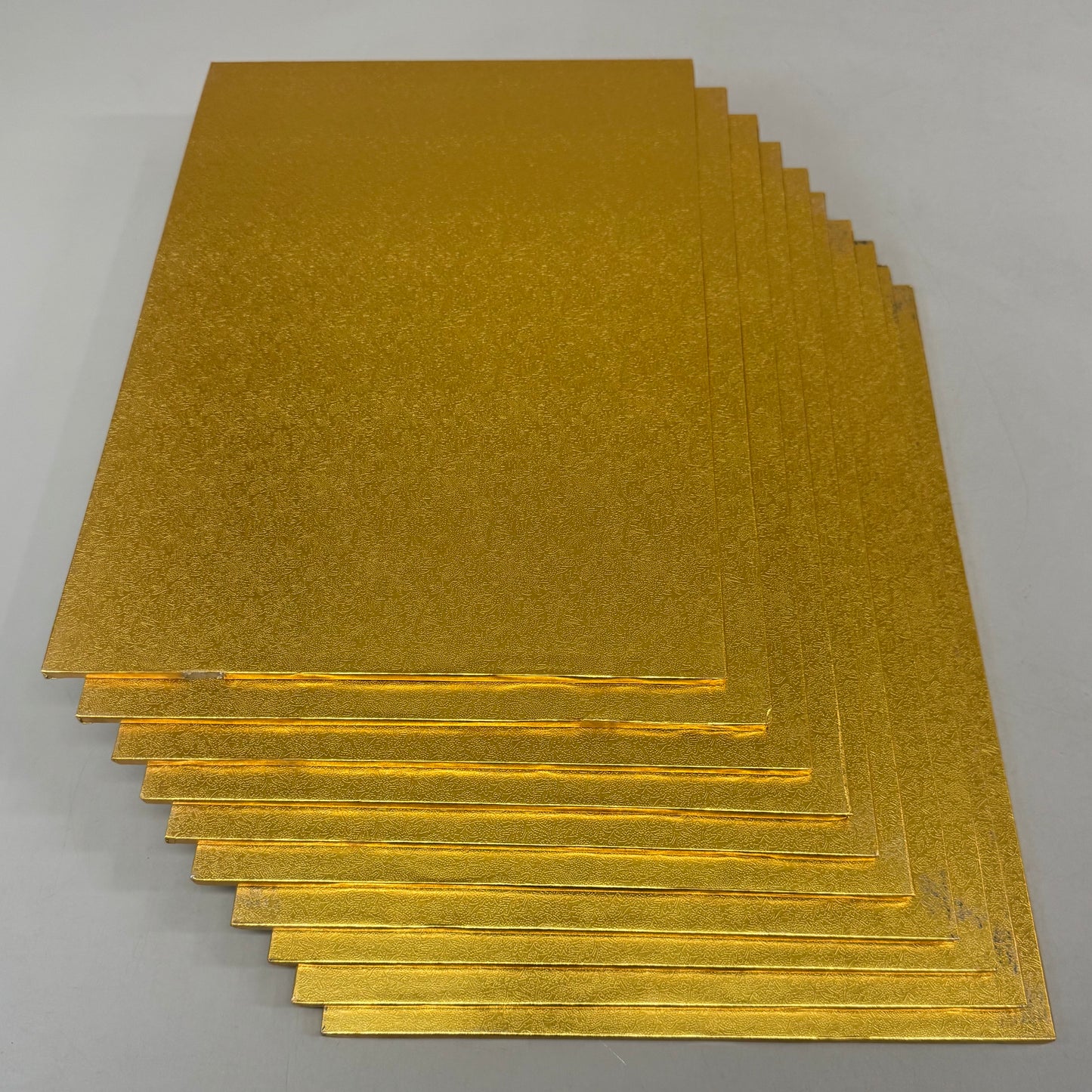 STURDYBOARD Rectangle High Density Fiber Boards White/Gold UNSB0913EG (10 Pack)