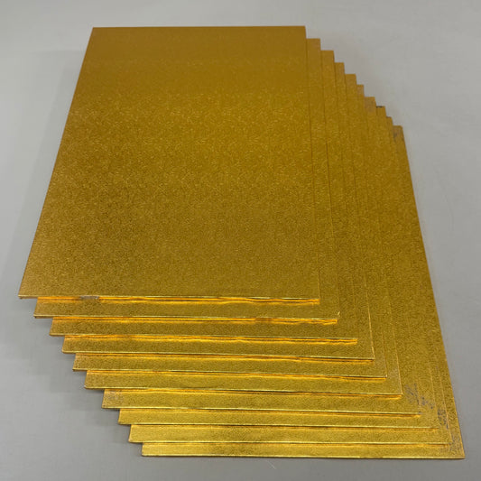 STURDYBOARD Rectangle High Density Fiber Boards White/Gold UNSB0913EG (10 Pack)