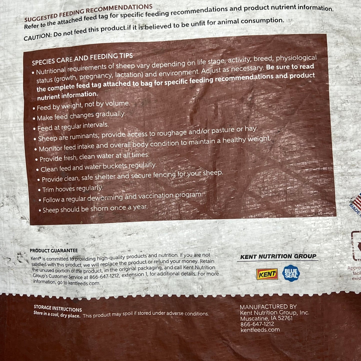 ZA@ KENTS Home Fresh Shepard 16 Sheep Feed Pelleted W/ Probiotics 50 Lb Bag