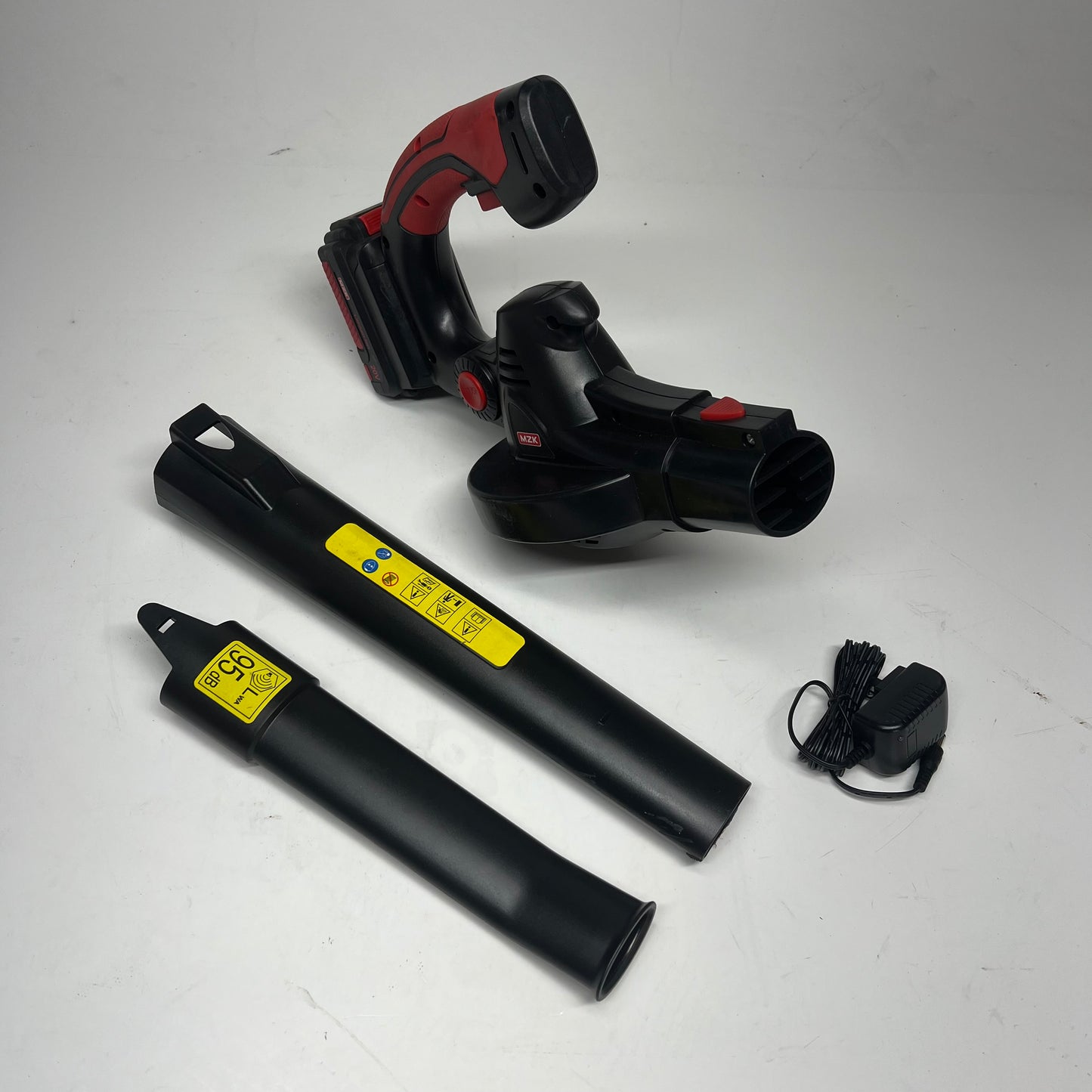 ZA@ MZK Cordless Leaf Blower W/ Lithium Ion Battery  20V Red/Black (As-Is)