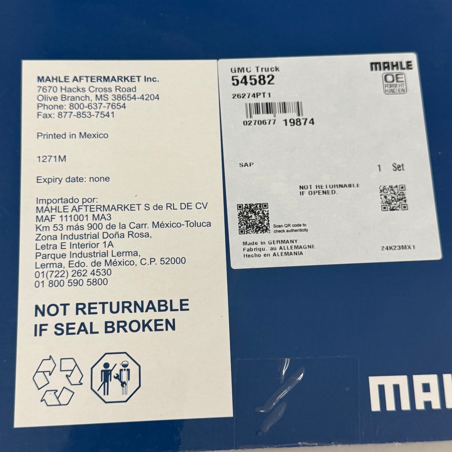 MAHLE Engine Cylinder Head Gasket For Chevy 54582