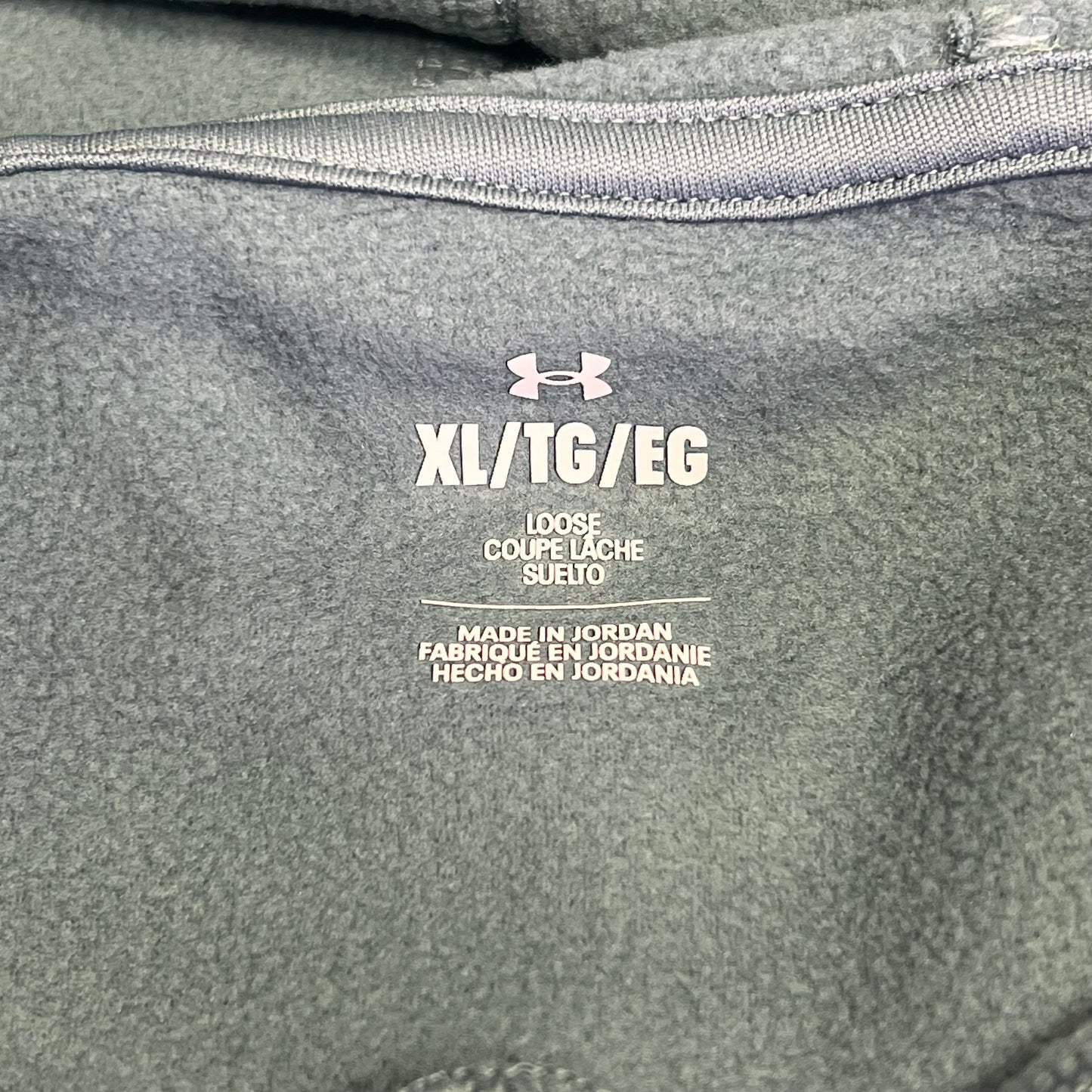 UNDER ARMOUR Breathable Fleece Graphic Hoodie Men's Sz XL Jasper Blue 6003962