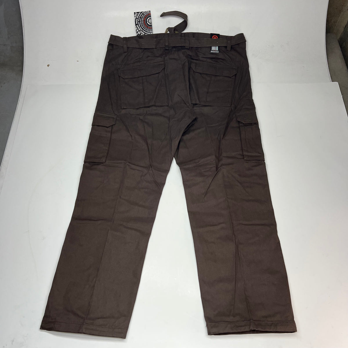 NOIZ Premium Jeans Cargo Pants W/ Belt Men's Sz 44/32 Brown KP610M
