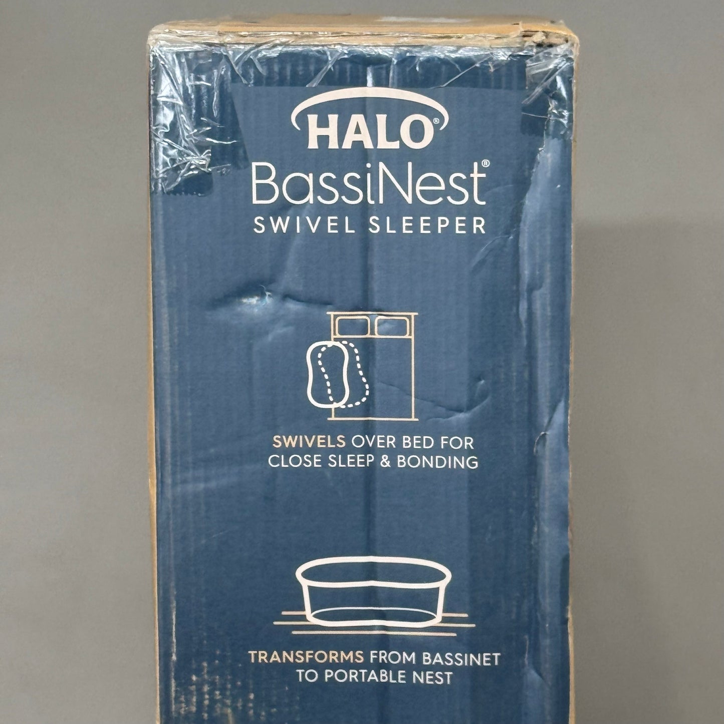 ZA@ HALO Bassinets Swivel Sleeper 2-in-1 System 360 Degree Swivel 3.0 Grey 4792 Slightly Damaged Box As-is D