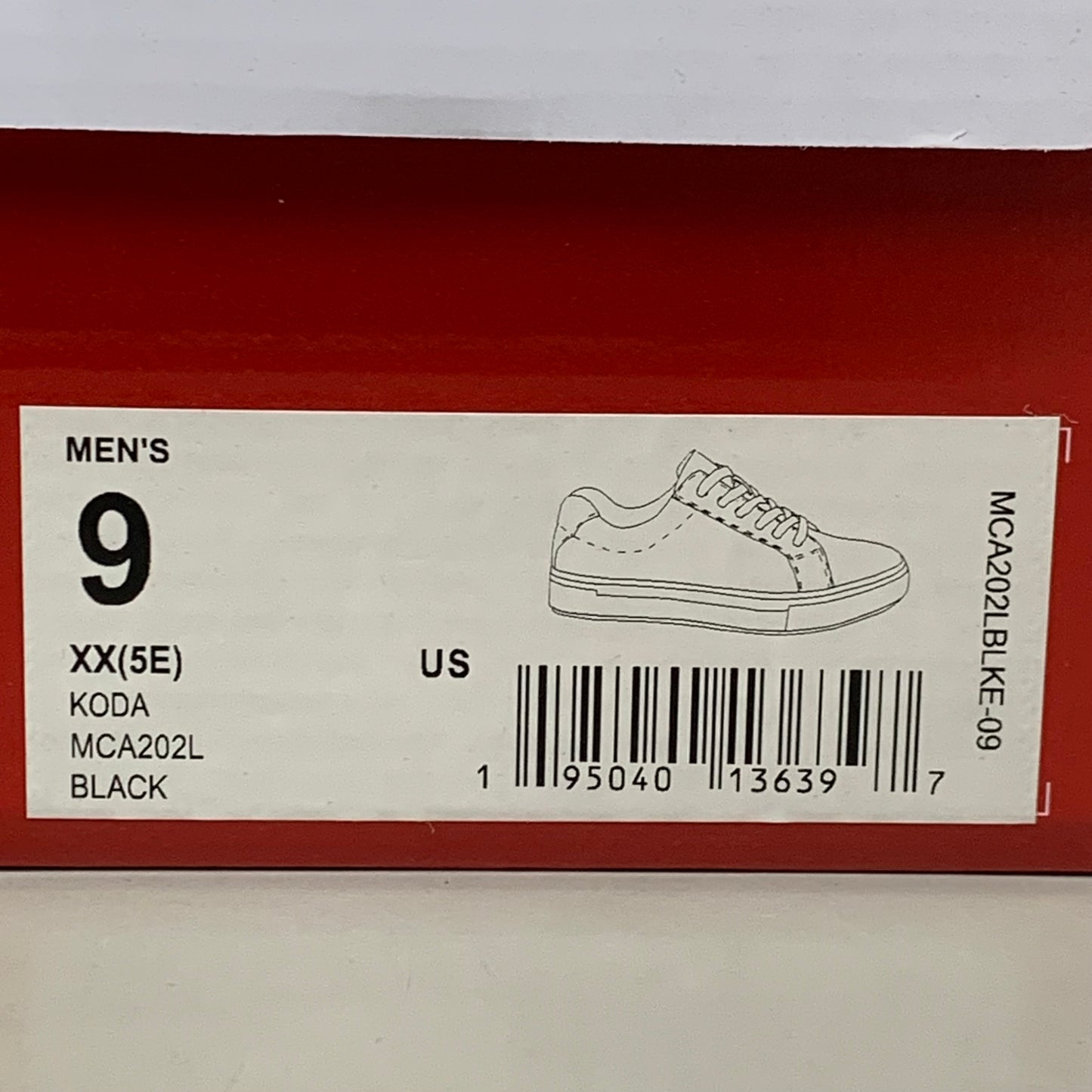 PROPET Koda Classic Leather Sneakers XX(5E) Men's SZ 9 Black MCA202LBLKE-09