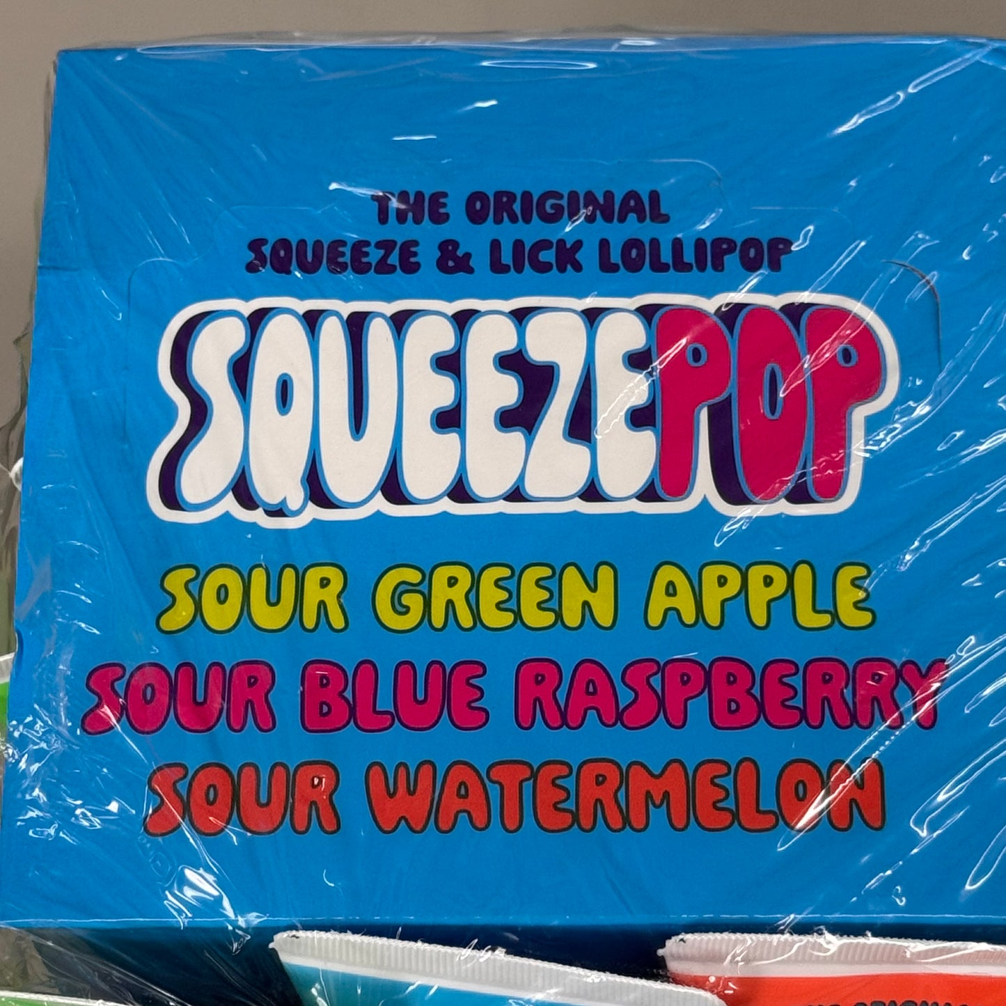 ICONIC CANDY (12 PACK) The Original Squeeze Pop 3 Assorted Flavors 4oz BB 02/26