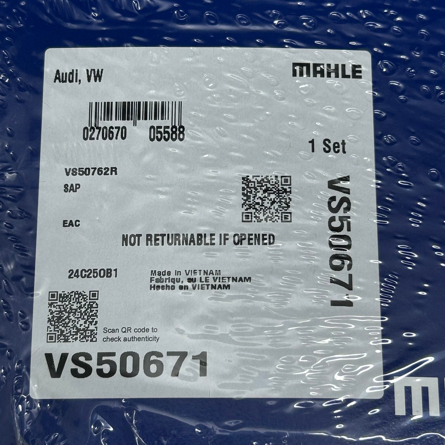 MAHLE Gasket Set Valve Cover Replacement For Audi & Volkswagen VS50671