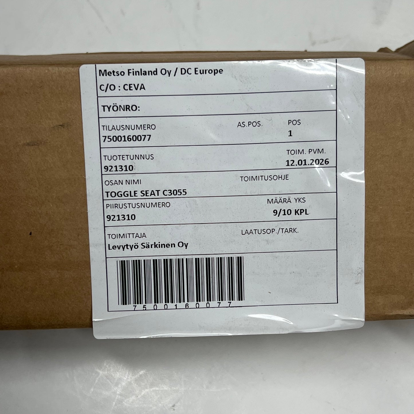 METSO Toggle Plate for Nordberg C3055 Jaw Crusher Mechanical Safety 921210