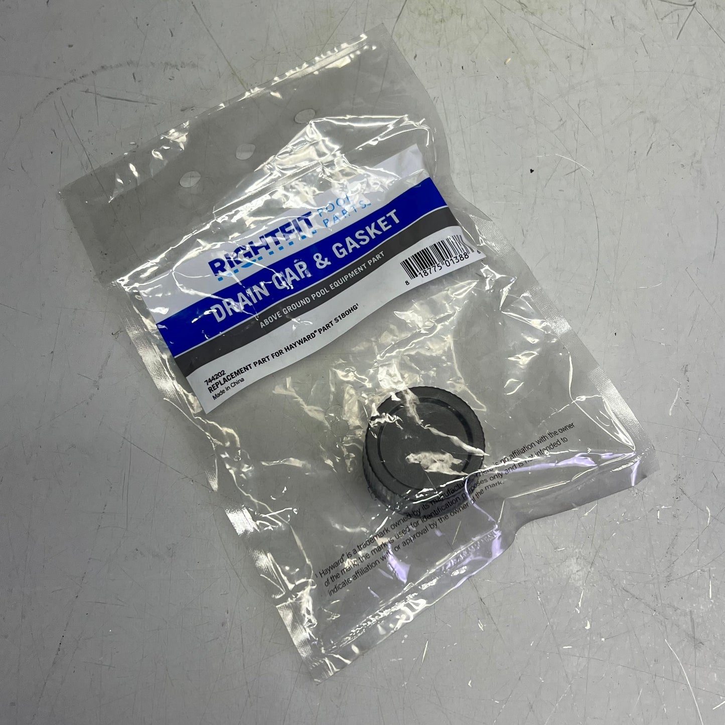 RIGHT FIT (2 PACK) Pool Parts Drain Cap & Gasket Kit For Hayward SX180HG 744202