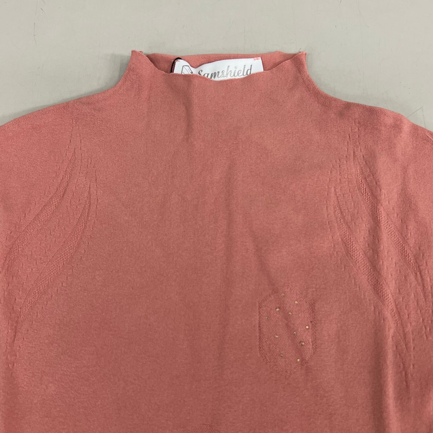 SAMSHIELD Alicia Equestrian Long Sleeve Turtle Neck Women's Sz S Blush Pink