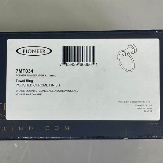 PIONEER Mod Towel Ring 6" Diameter Chrome 7MT034