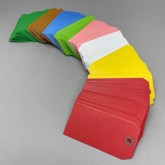 Shipping Hang Tags (500 PACK) 13pt Cardstock 4-3/4" x 2-3/8" Various Colors