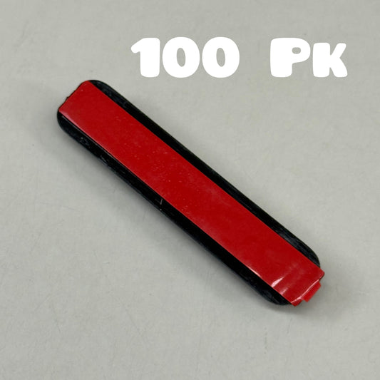 APAX (100 Pack) Self Adhesive Rubber Safety Bumper A Panel Cab 5/8"x3" Black 321-B0023