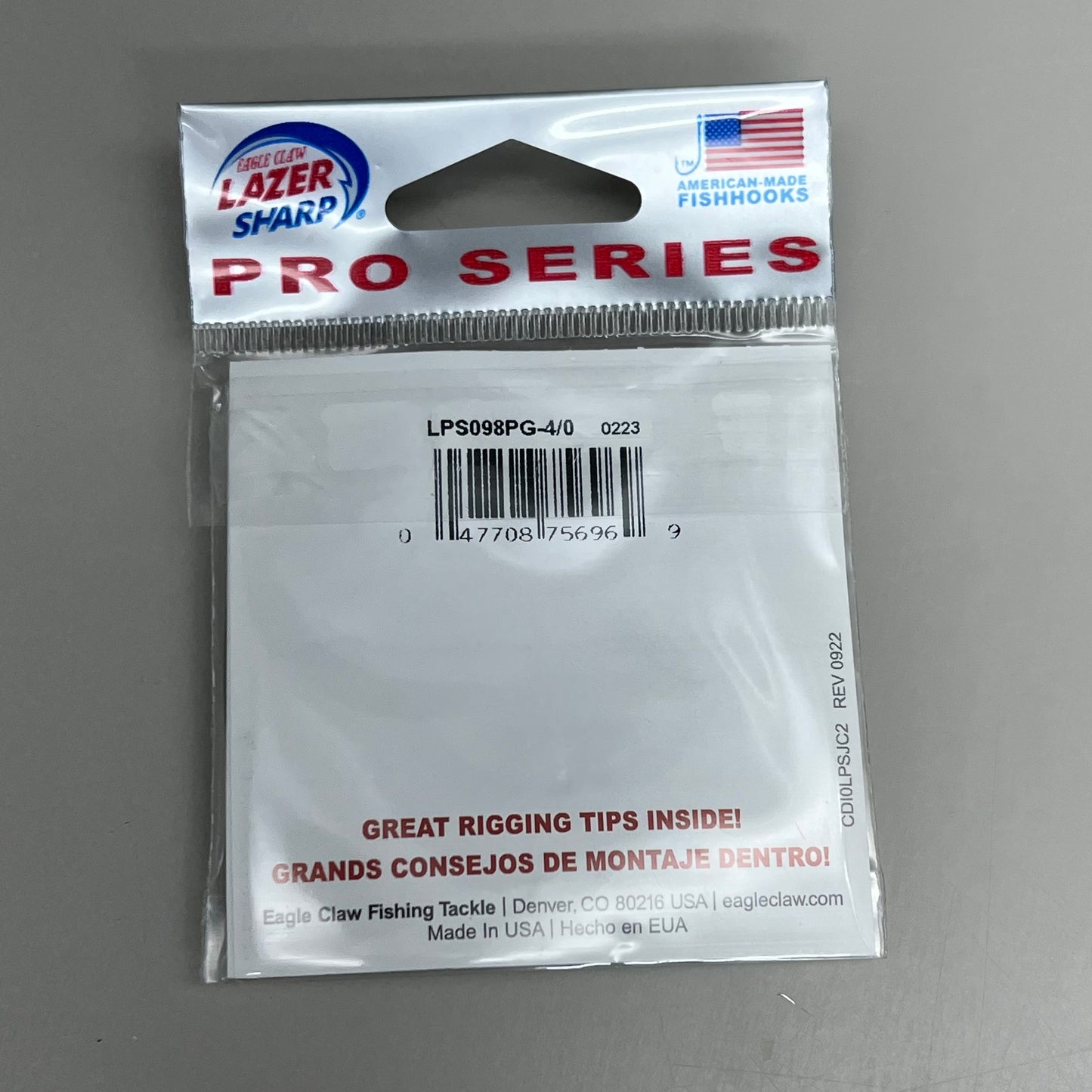 EAGLE CLAW (5 PACK) Round Bend EWG Worm Hook Platinum Blk #4/0 12pc LPS098PG-4/0