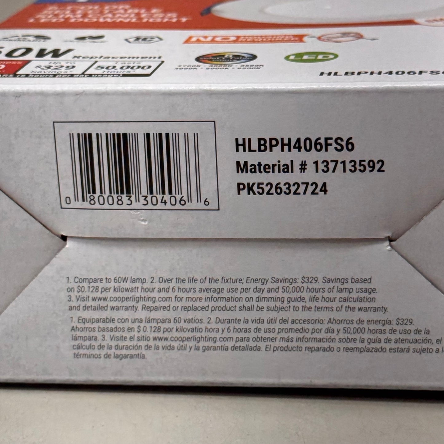 HALO Halo Hlbph 4 In. Slim In/outdoor Canless Led Downlight, 6 Selectable Color Temperatures, Dimmable, 790 Lumens, Matte White HLBPH406FS6
