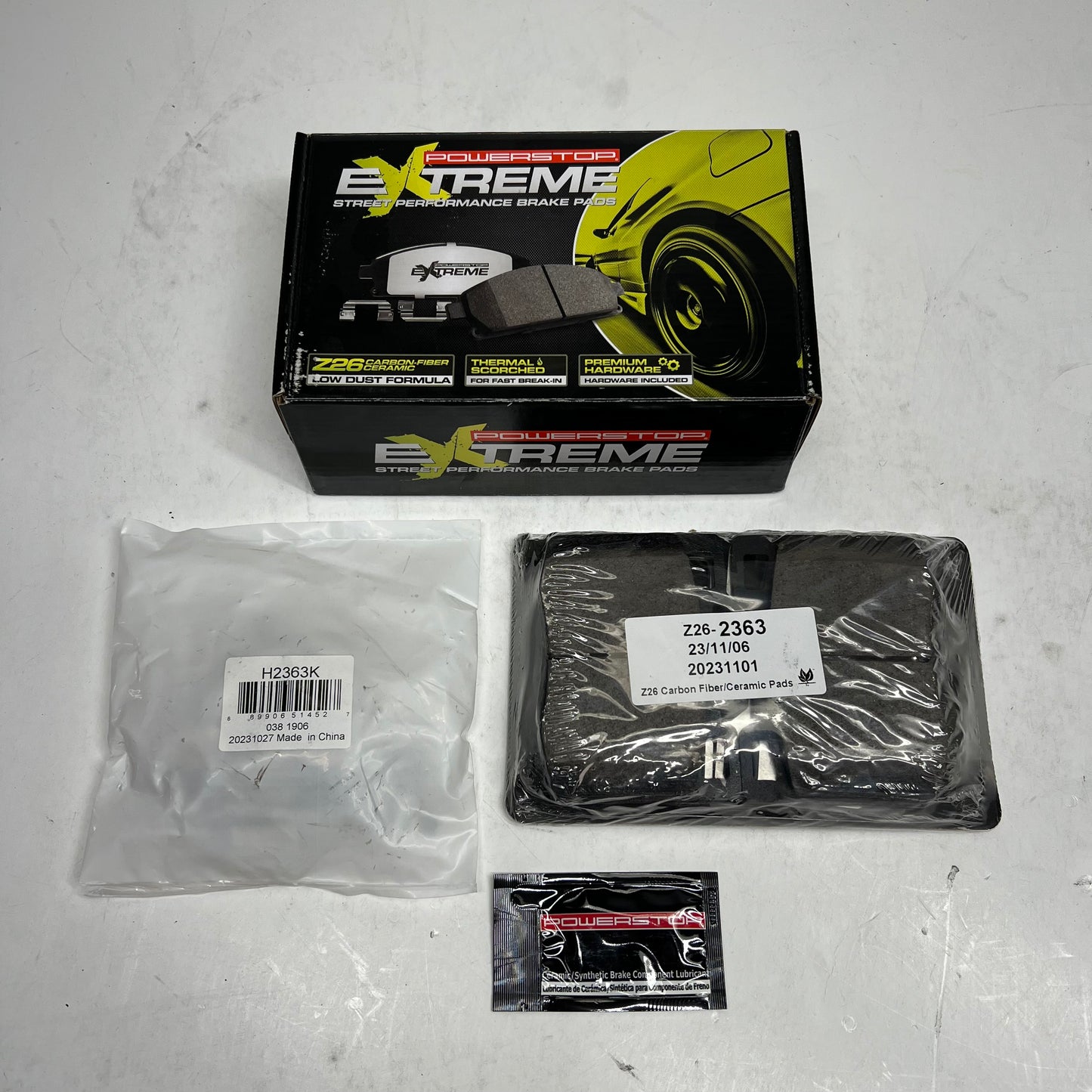 POWER STOP Street Performance Carbon Fiber Ceramic Brake Pads Z26-2363