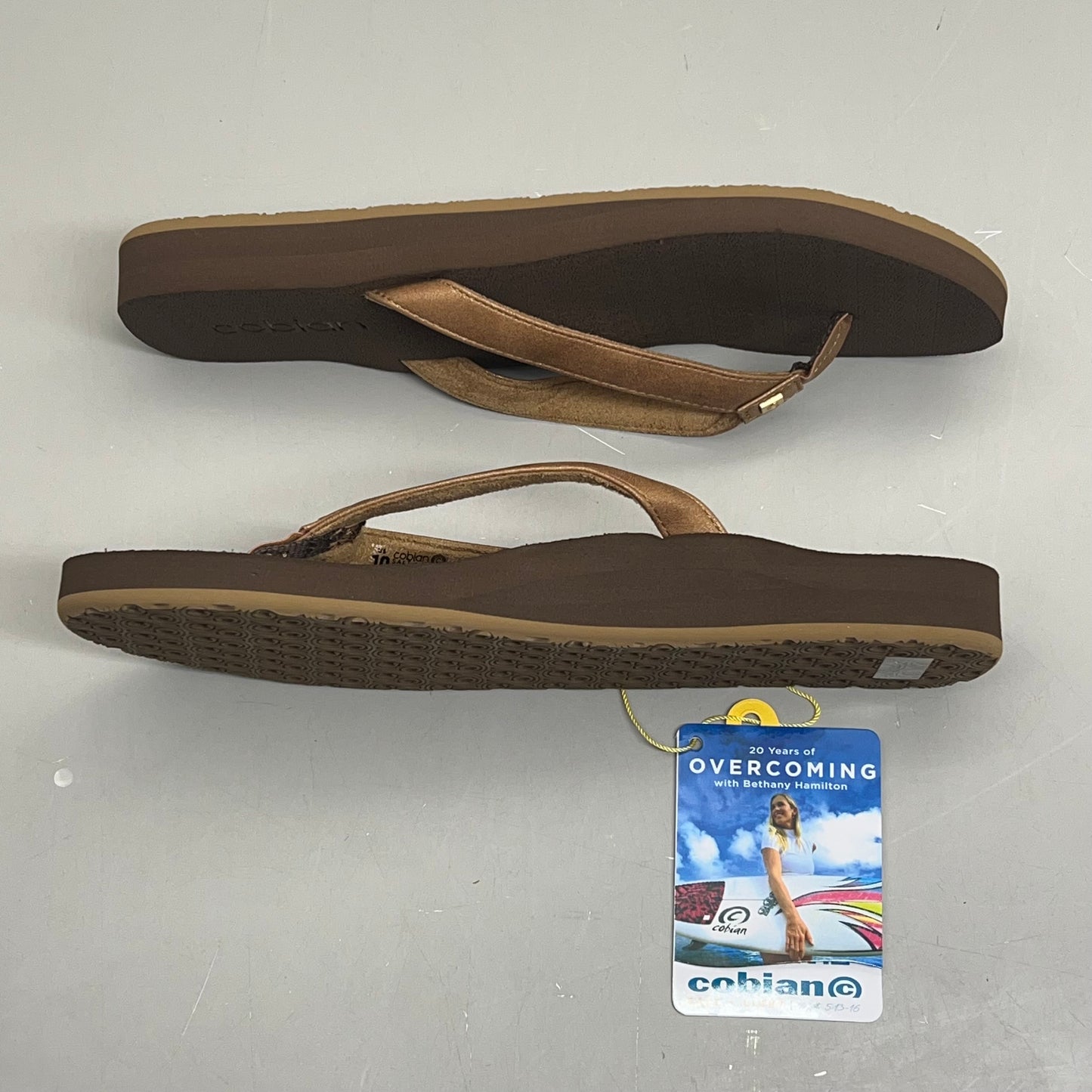 COBIAN Skinny Bounce Comfortable Synthetic Strap Women's Sz 6 Tan SKI25-230-06