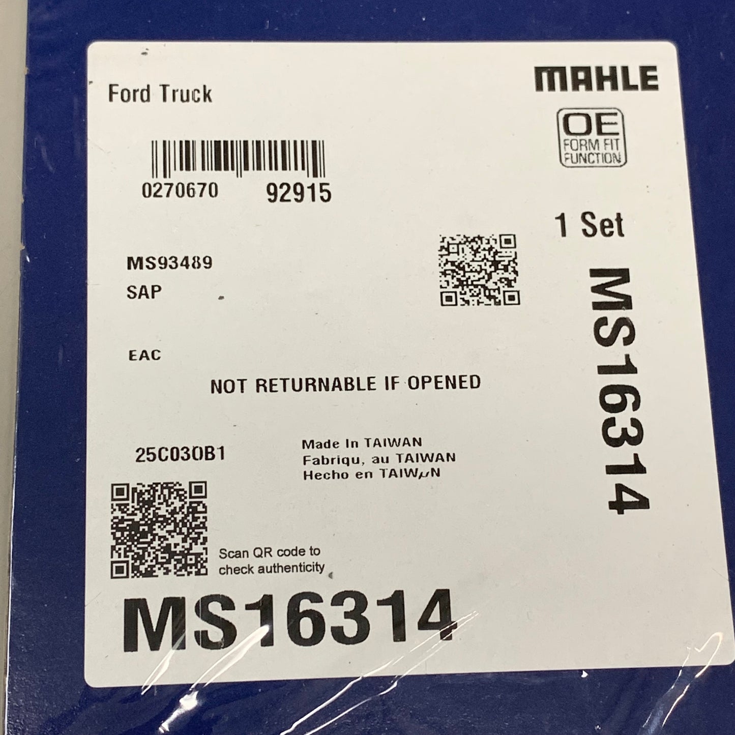 MAHLE (2 Pack) Powerstroke Exhaust Mainfold Gaskets for Ford MS16314