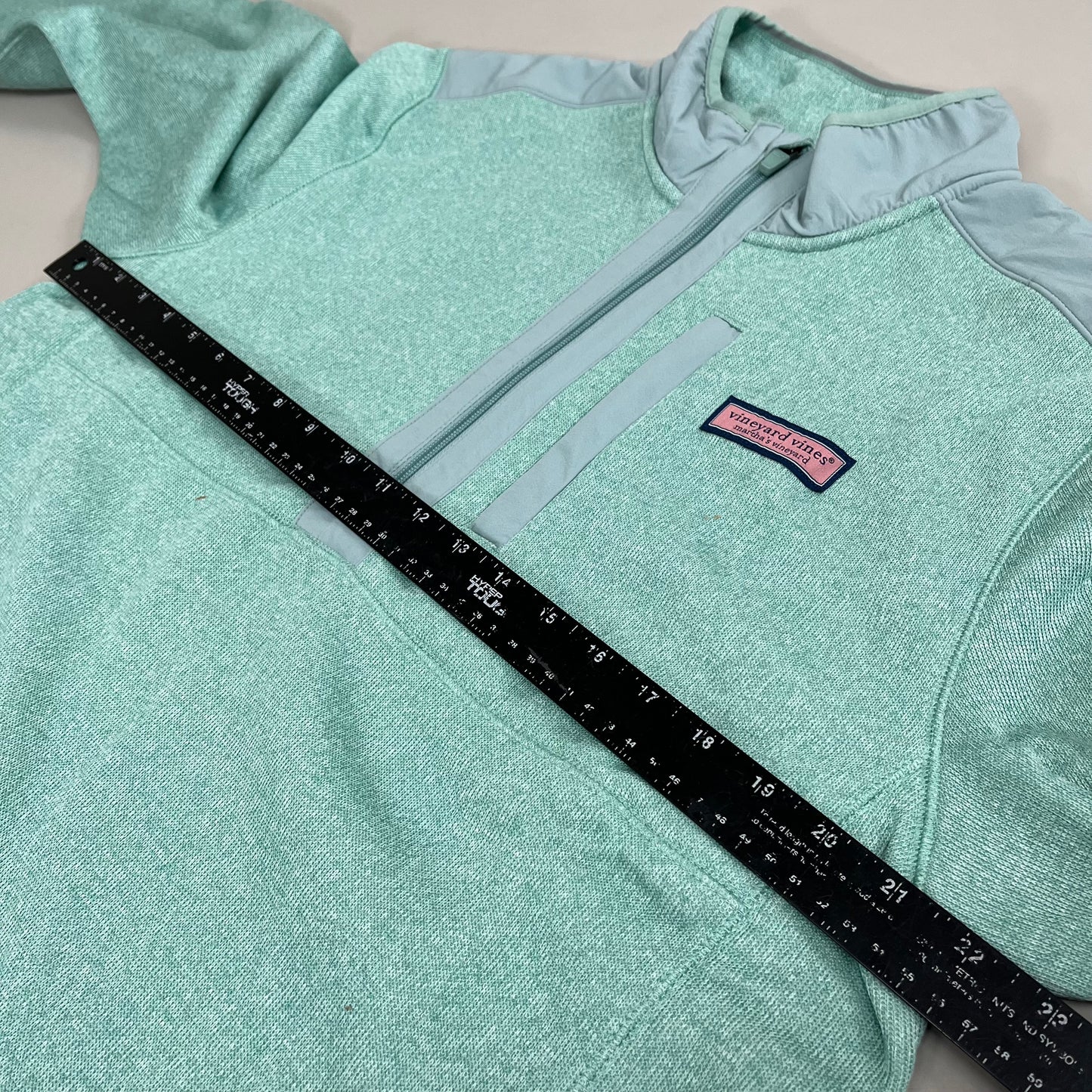 VINEYARD VINES Martha's Vineyard Men's Teal Green Half Zip Pullover Sz- L