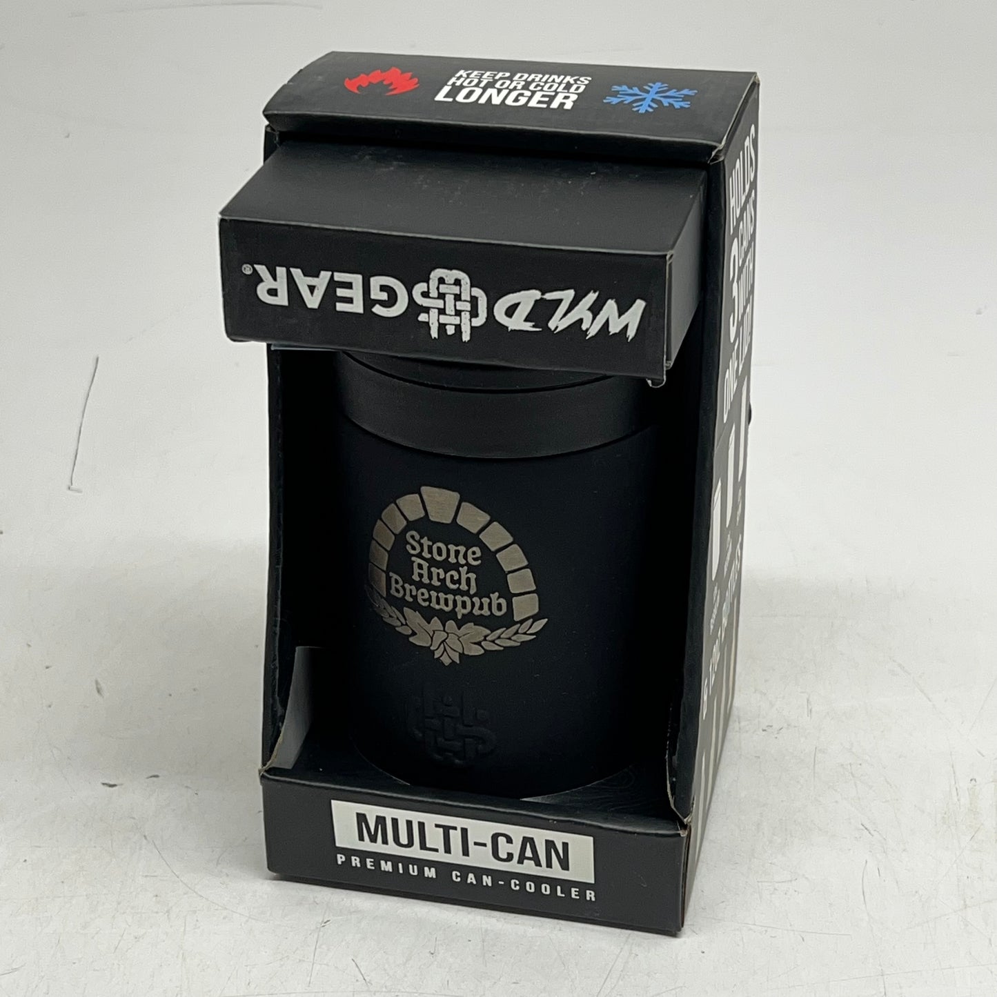 ZA@ WYLD GEAR Multi Can Cooler W/ Stone Arch Brewpub Company Logo  Any 12 oz Cans Black MC-BLACK
