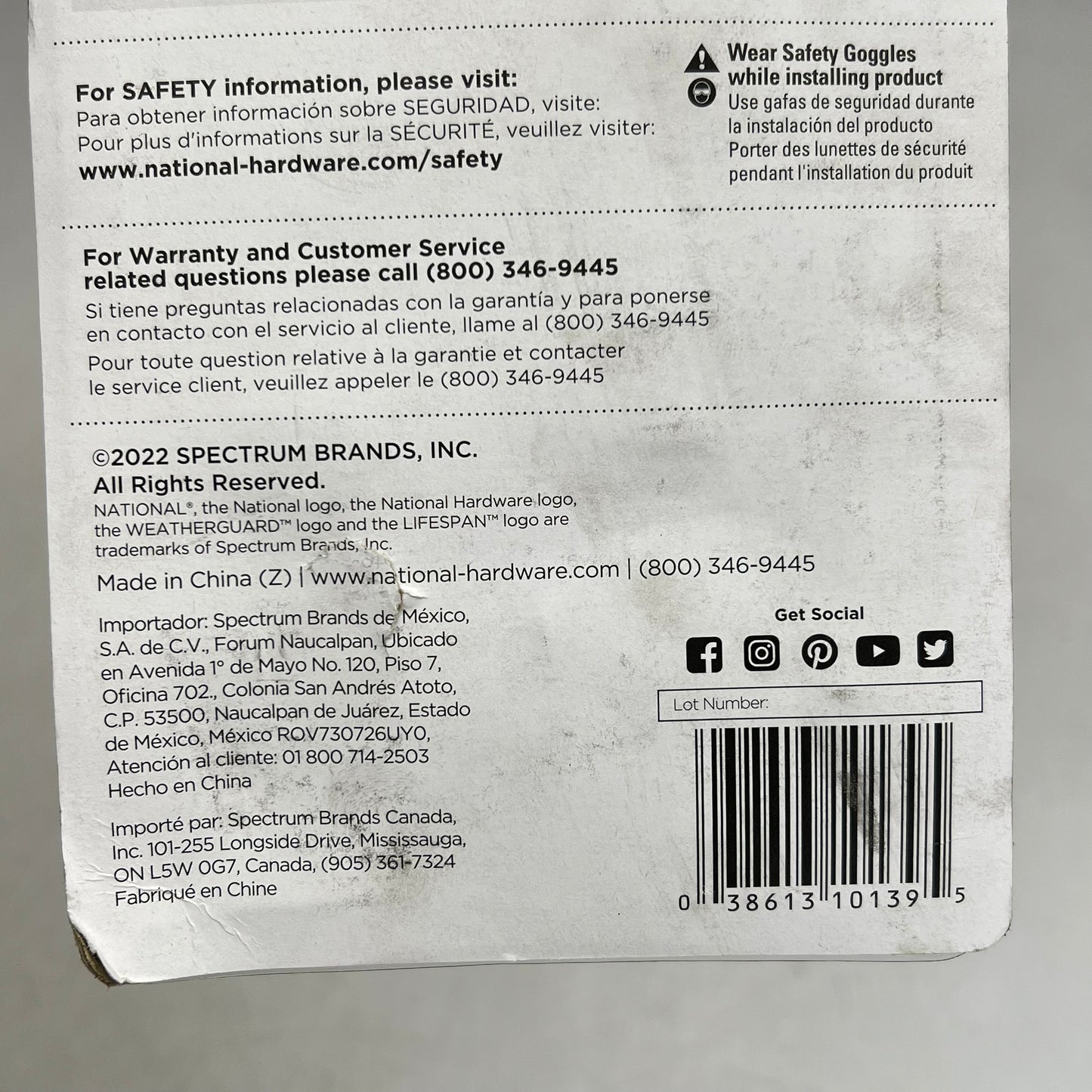 NATIONAL HARDWARE Adjust-o-Matic Heavy Duty Gate Latch 8" Black N101-394