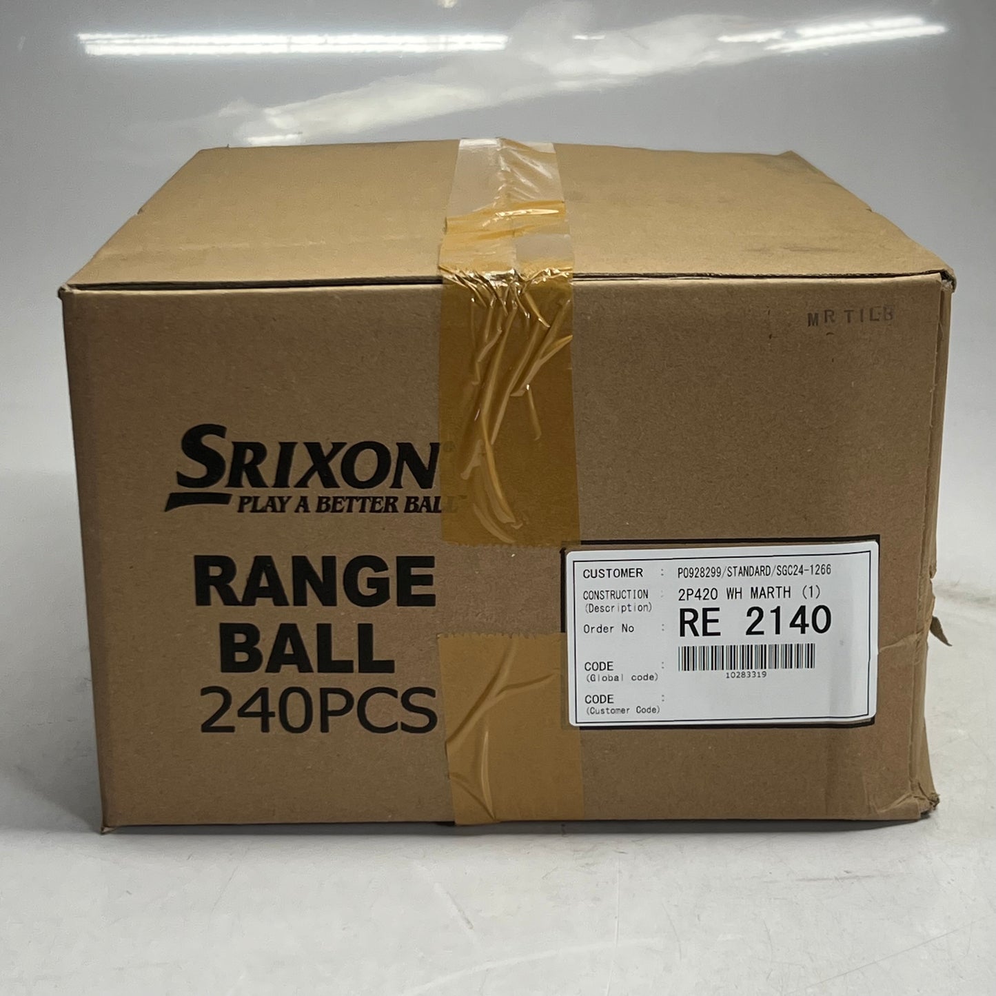 SRIXON Marathon Range Golf Balls 240 PACK White RE 2140