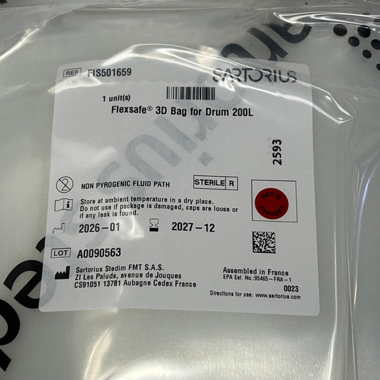 SATORIUS Flexsafe 3d Bag Single Use for Biopharmaceutical Fluids 200 L FIS501659