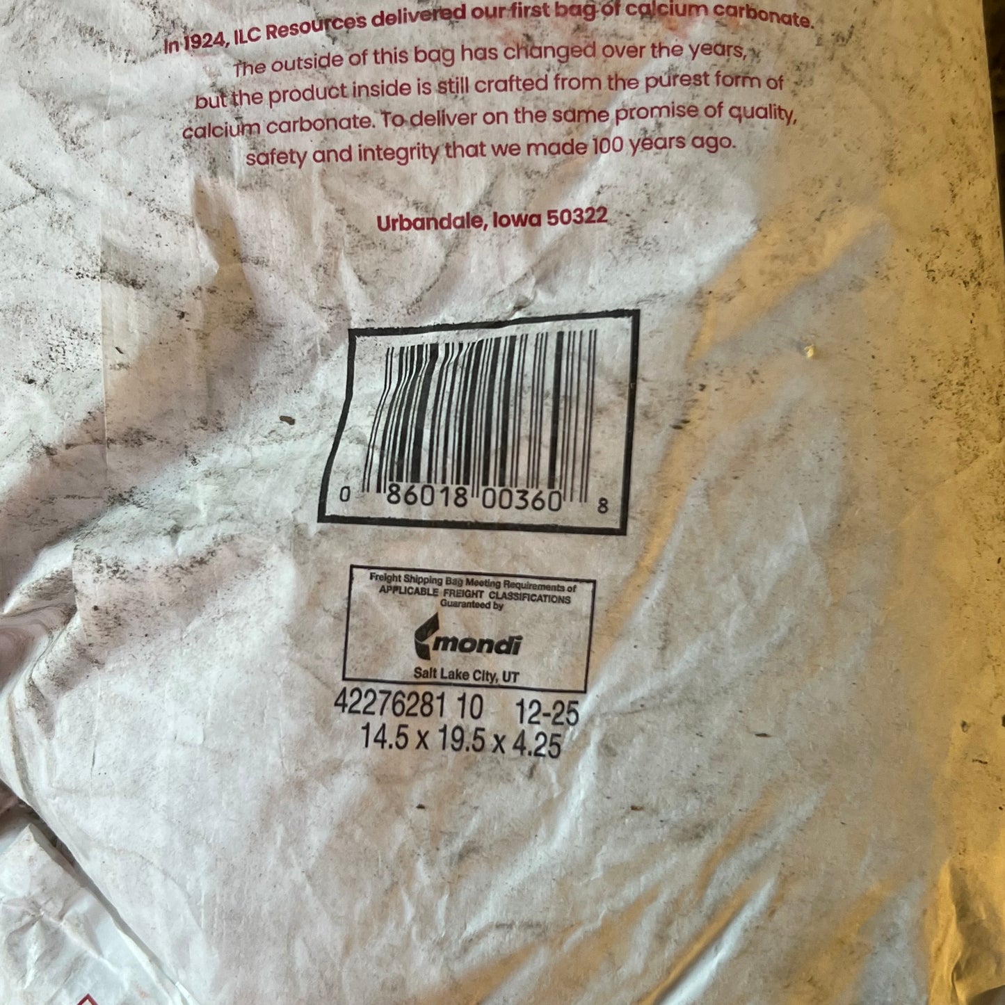 ZA@ Pallet of ILC Unical M Calcium Carbonate 50lb (AS-IS, Some Bags are Open)