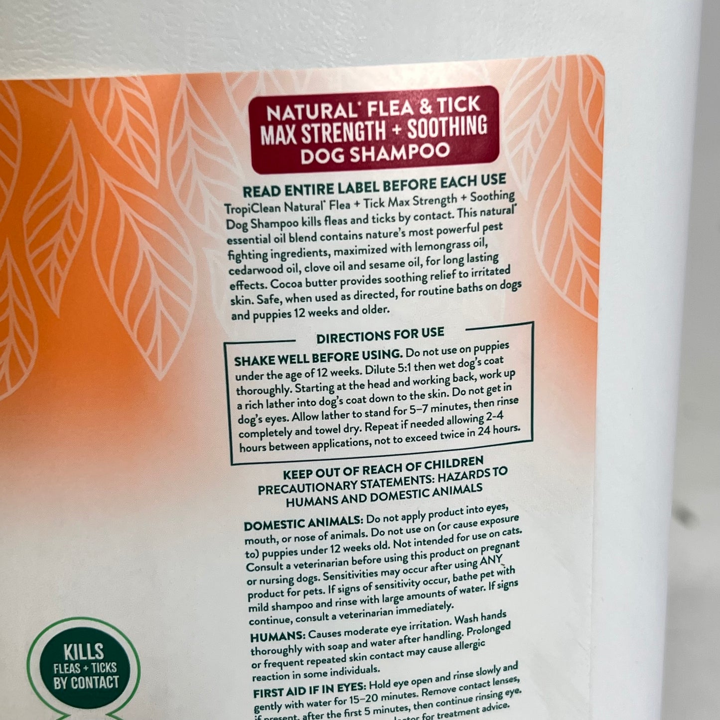 TROPICLEAN Natural Max Strength Soothing Shampoo For Dogs 1 Gal