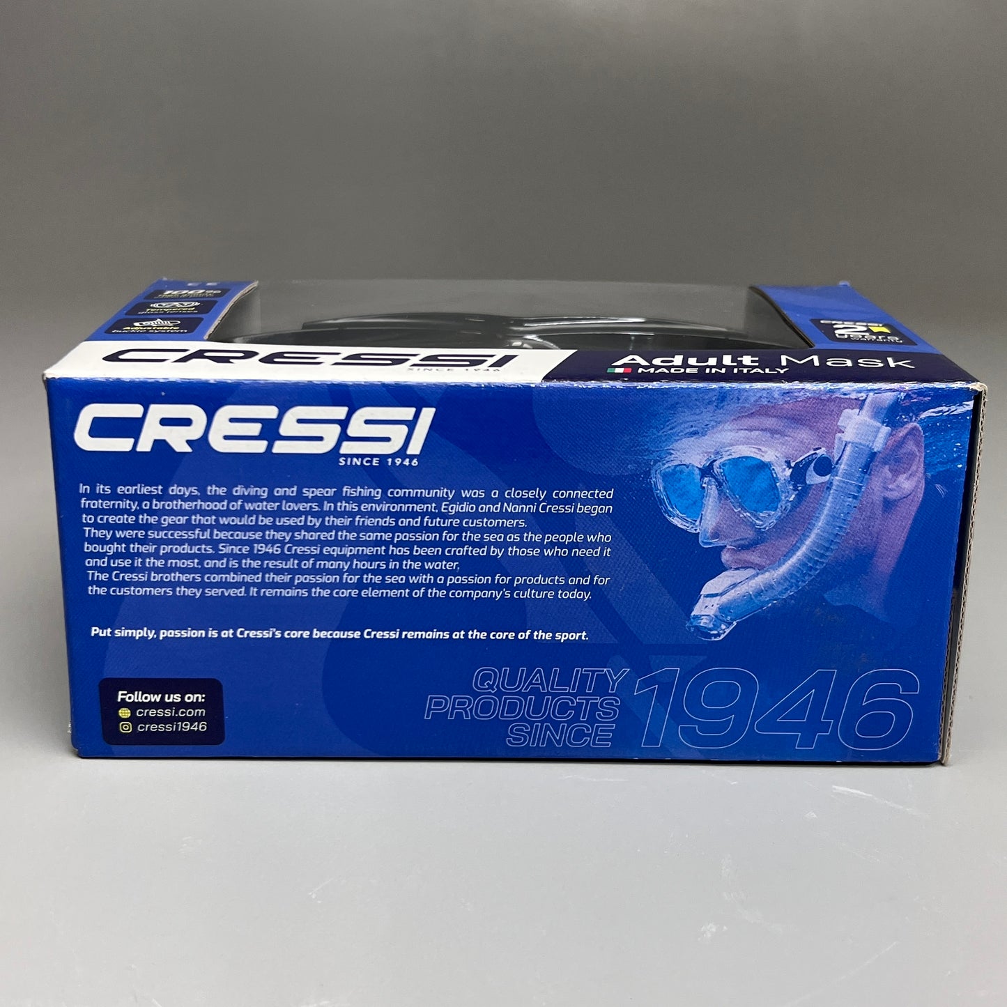 CRESSI Perla DN 208150 Silicone Mask for Scuba and Snorkeling Adult Black (New)
