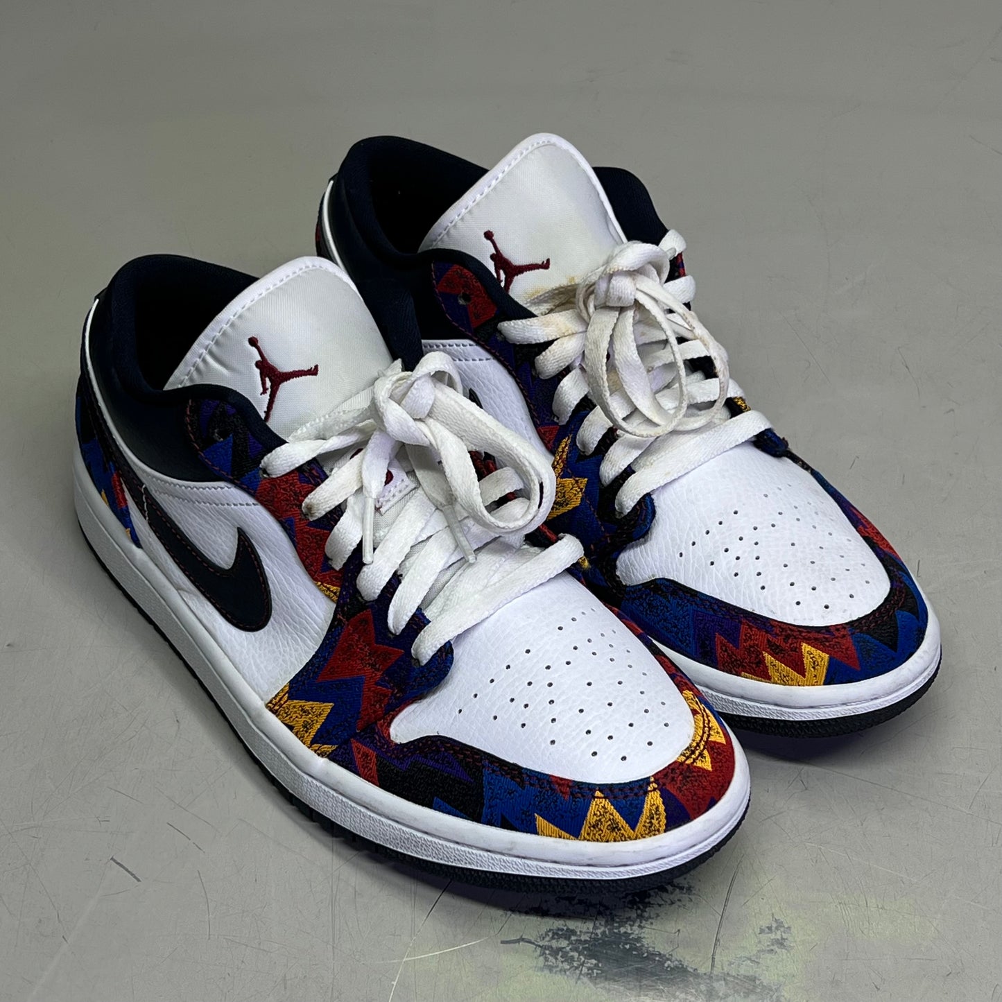 NIKE Air Jordan 1 Low SE 'Nothing But Net' Unisex Sz 7.5 Multicolor (Pre-Owned)