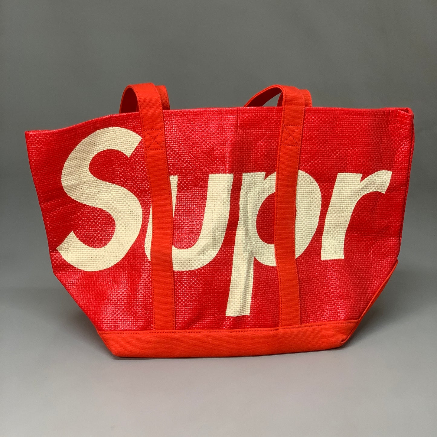 SUPREME Raffia Tote Bag Woven Red SS20 Authentic (New)