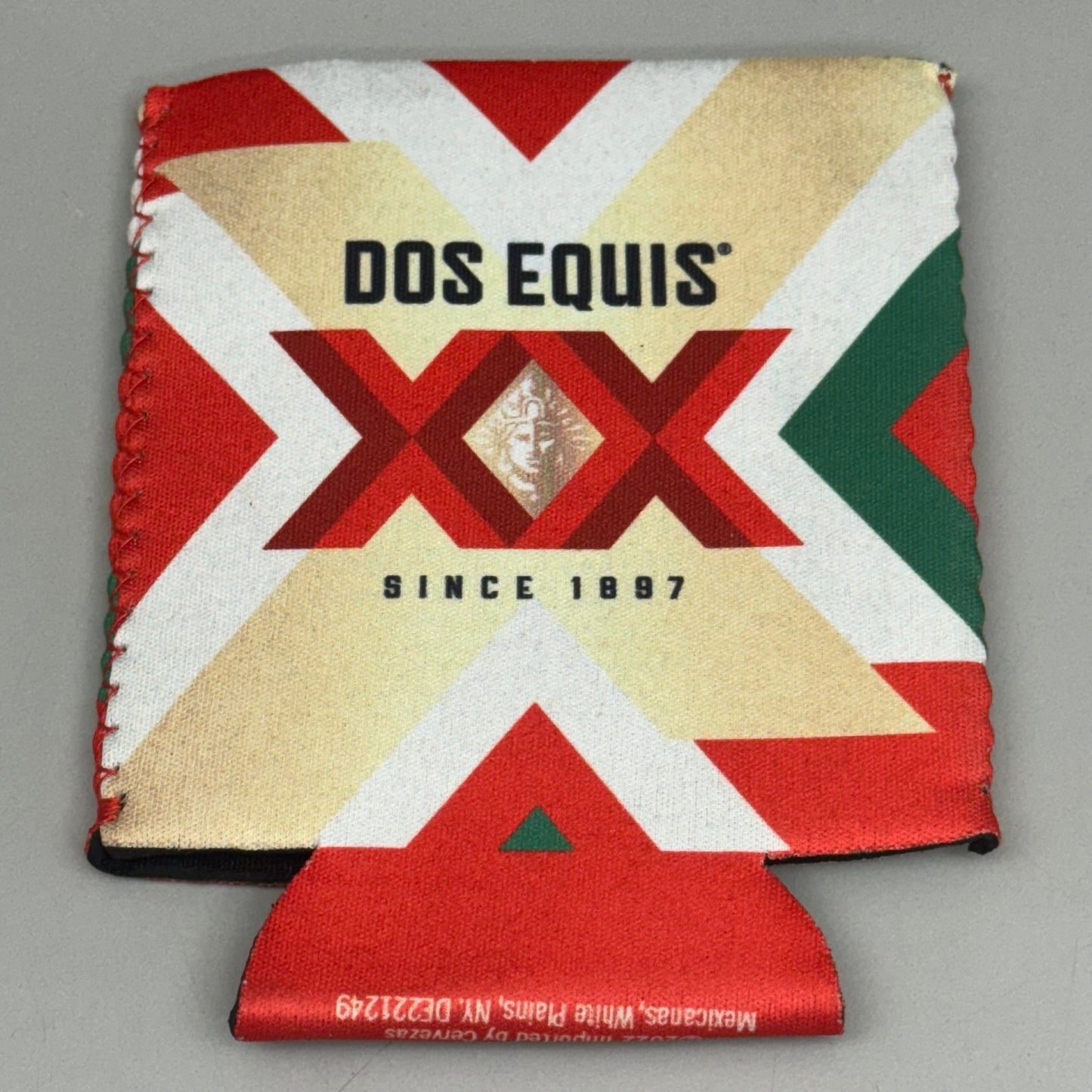 DOS EQUIS XX 4PK Can Koozies 4 1/2”Hx4”W Sponge Material Various Colors