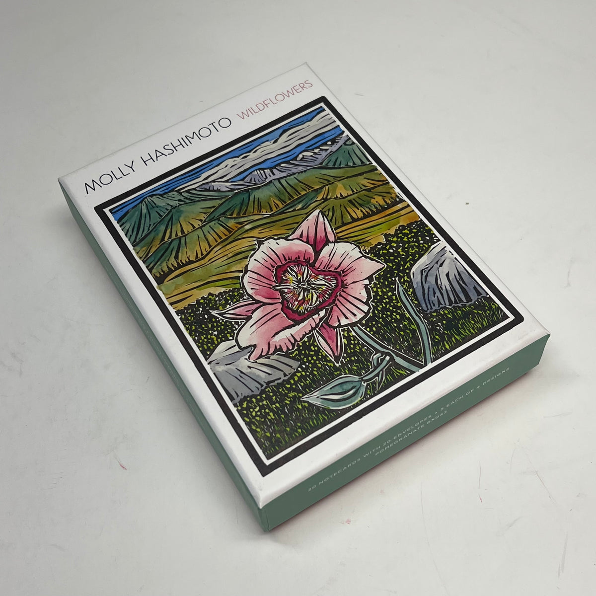 POMEGRANATE (20 PACK) Molly Hashimoto Wildflowers Notecards & Envelopes 4x6"