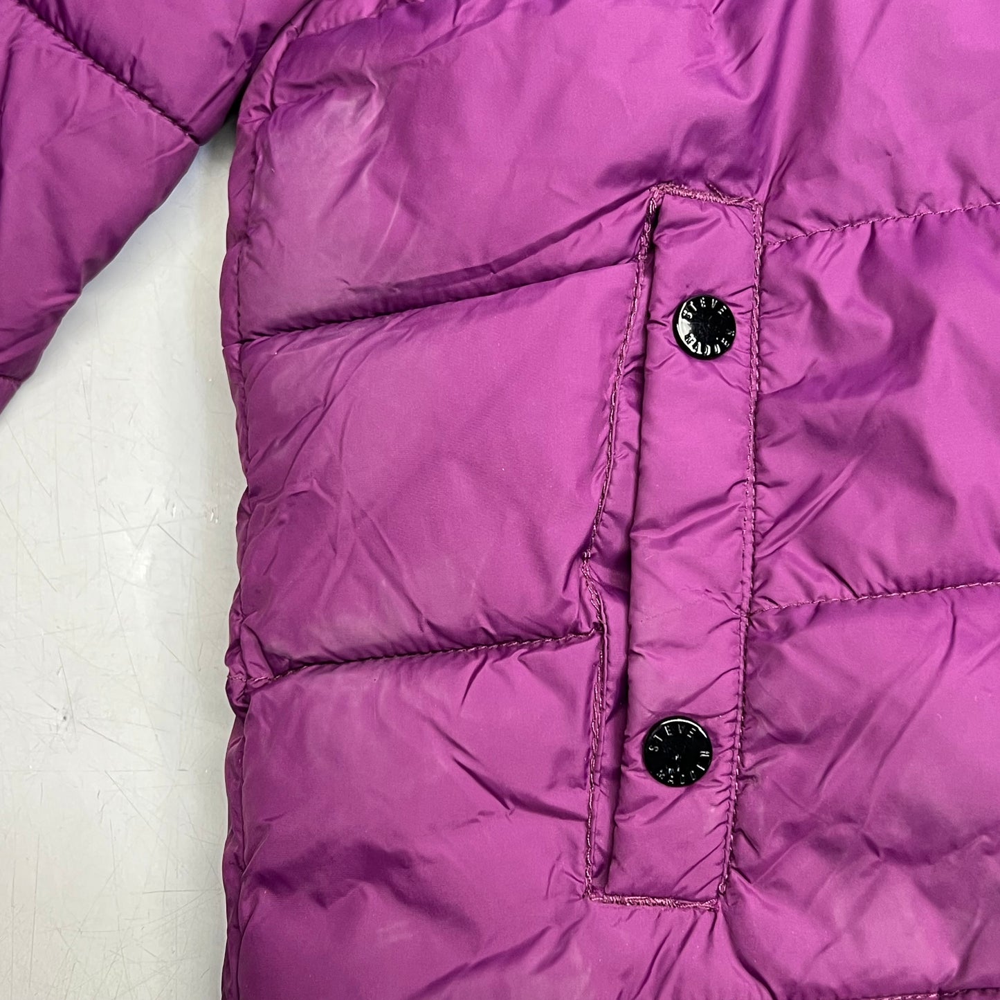 ZA@ STEVE MADDEN  Packable Full Zip Coat Women's Sz S Dark Purple/Black (As-is)