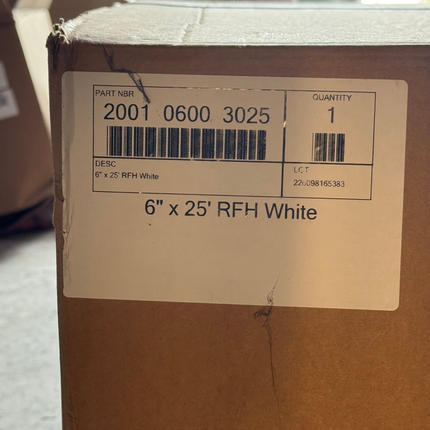 HI-TECH DURAVENT RFH White Ducting Hose FDA TPR Sz 6" x 25' 2001-0600-3025