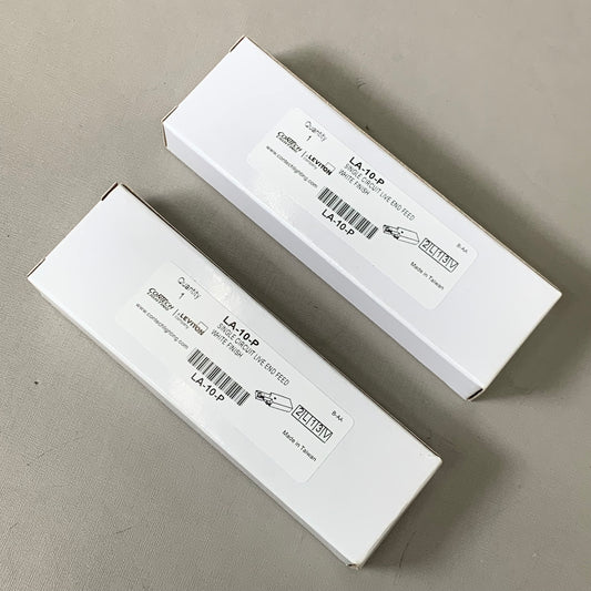 LEVITON (2 PACK) ConTech Single Circuit Live EndFeed Top Access White LA-10-P